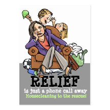 Professional housecleaning service business promo2 business cards