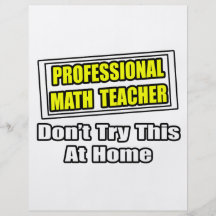 Professional Math Teacher...Joke Personalized Flyer