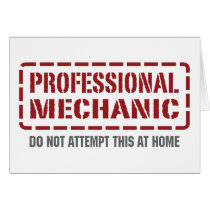 Professional Mechanic Greeting Cards