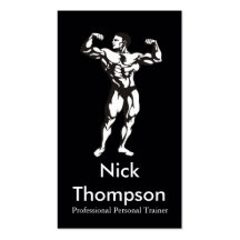 Professional Personal Trainer / Bodybuilder Card Business Card Templates