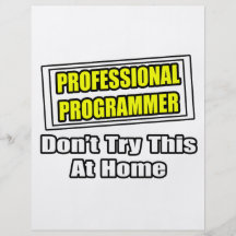 Professional Programmer...Joke Full Colour Flyer