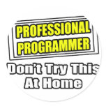 Professional Programmer...Joke stickers