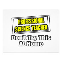Professional Science Teacher...Joke Custom Announcement