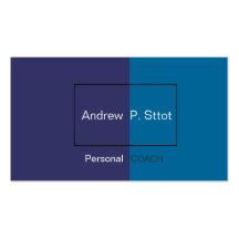 Professional Stylish Masculine - blue Business Card