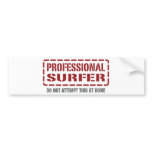 Professional Surfer bumper stickers