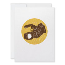 Professional Video Camera Camcorder Retro Custom Invite