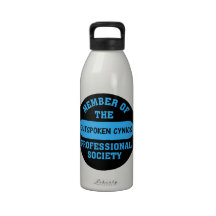 Professionally certified outspoken cynic for hire drinking bottles