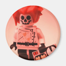 Professor Boom Custom Minifigure with Bomb Fridge Magnet
