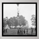 Professor Lowe's Balloon Battle View 1862