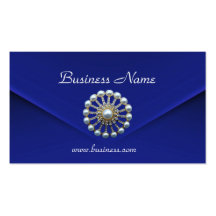 Profile Card Business Rich Blue Velvet Pearls 2 Business Card Templates