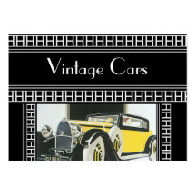 Profile Card Vintage Cars Business Card Template