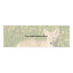 profile or business card, coyote