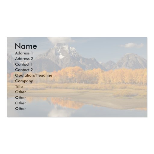profile or business card, oxbow bend
