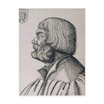 Profile portrait of Albrecht Durer , 1527 Post Card