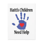 Profit to Unicef - Haiti's Children Need Help postcards
