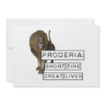 Progeria: Short Time Great Lives, with Lion invitations