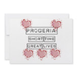 Progeria: Short Time, Great Lives with red hearts Custom Invitation