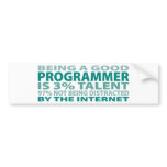 Programmer 3% Talent bumper stickers