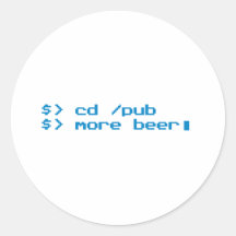 Programmer Beer - Geek, Nerd, Gamer, Gaming Round Sticker
