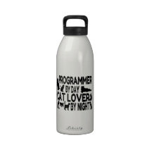Programmer Cat Lover Drinking Bottles