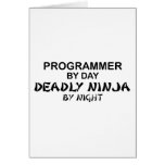 Programmer Deadly Ninja by Night Greeting Card