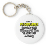 Programmer .. Drink for a Living keychains