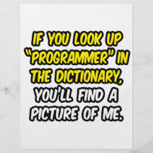 Programmer In Dictionary...My Picture Full Color Flyer