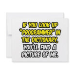 Programmer In Dictionary...My Picture invitations