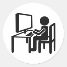 Programmer Round Stickers