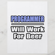 Programmer...Will Work For Beer Flyer Design