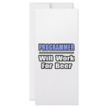 Programmer...Will Work For Beer rack cards
