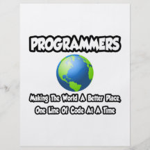 Programmers...Making the World a Better Place Flyer