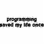 Programming Saved My Life Once photo sculptures