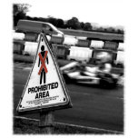 Prohibited Area Karting Sign Ladies t-shirts