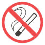 prohibition 6 no smoking round stickers