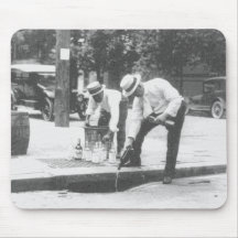 Prohibition Pouring Whiskey into a Sewer Vintage Mousepads