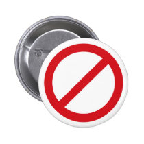 Prohibition Sign/No Symbol buttons