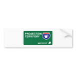 Projection Next Exit bumper stickers