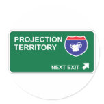 Projection Next Exit stickers