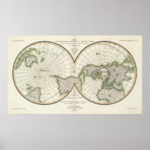 projection showing magnetic declination posters