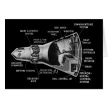 Projecy Mercury Cutaway Greeting Cards