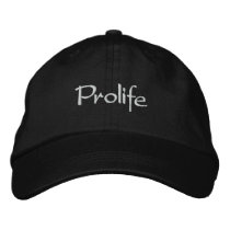 Prolife Embroidered Hat