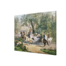 Promenade au Bois Stretched Canvas Prints