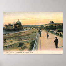 Promenade des Anglais, Nice, France Vintage Print