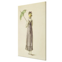 Promenade dress, fashion plate from Ackermann's Re Gallery Wrapped Canvas