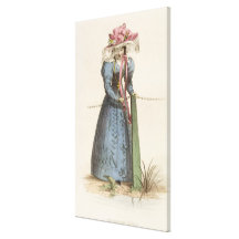 Promenade Dress, fashion plate from Ackermann's Re Gallery Wrapped Canvas