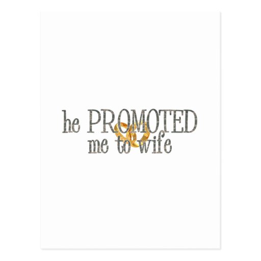 promoted to wife postcards
