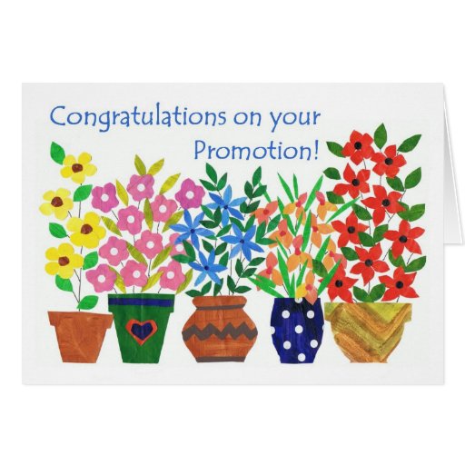 Promotion Congratulations Card, 'Flower Power' Zazzle