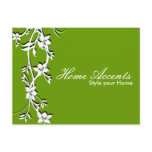 Promotional Business Postcard Floral Green White
