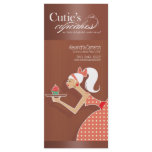 Promotional Cupcake Menu Cutie's Cupcakes rack cards